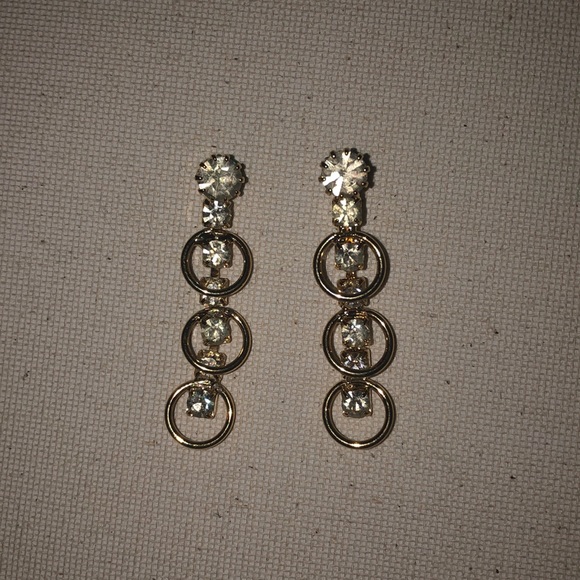 Jewelry - gold earrings with gems